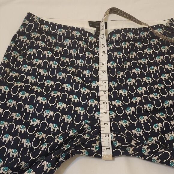 J. Crew married elephant print cropped pants size 10 - Picture 4 of 9
